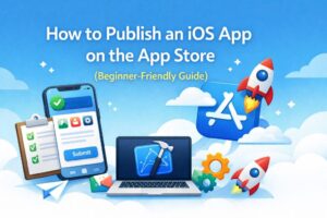 App developer testing and preparing an app for App Store launch