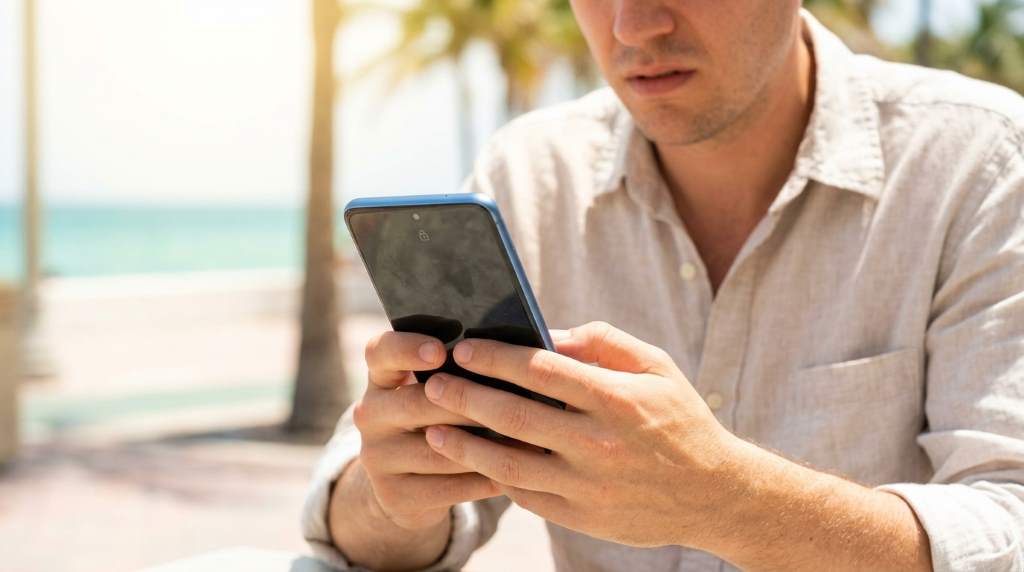 Smartphone security screen showing multiple failed login attempts