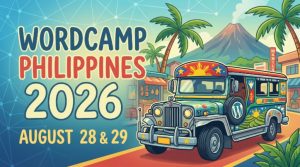 WordCamp Philippines 2026 event banner showing dates August 28 and 29