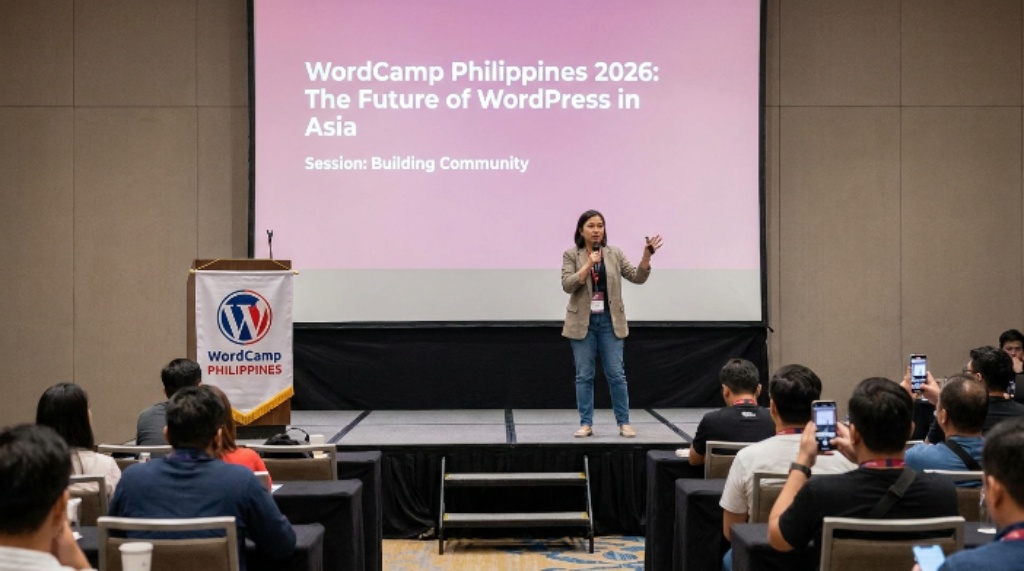 WordPress speaker presenting at WordCamp Philippines 2026 session
