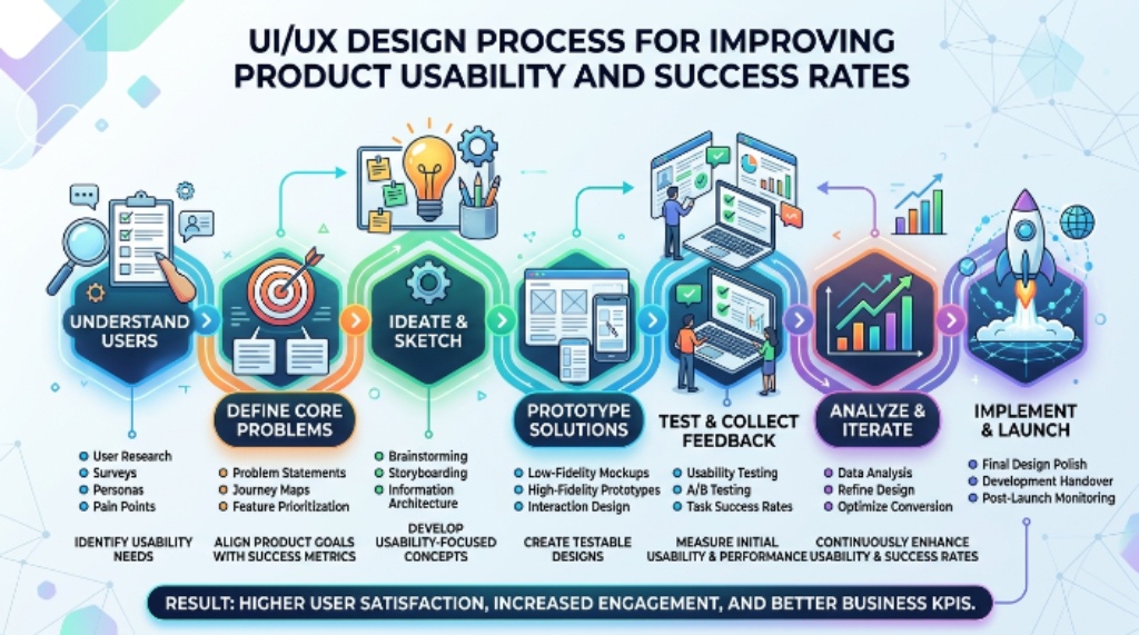 Experienced UI/UX designer improving product success through user-focused design