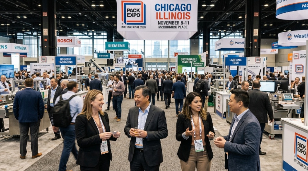 Industry professionals networking at PACK EXPO International 2026 in Chicago Illinois